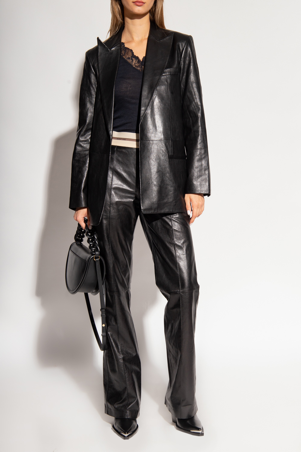 Black Leather blazer Helmut Lang - Vitkac Canada